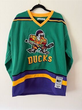 Mighty Ducks Green & Purple Hockey Jersey